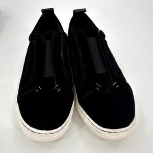 Earth Zetta Suede Black Slip On Sneakers Shoes Elastic Womens Size 6.5 New